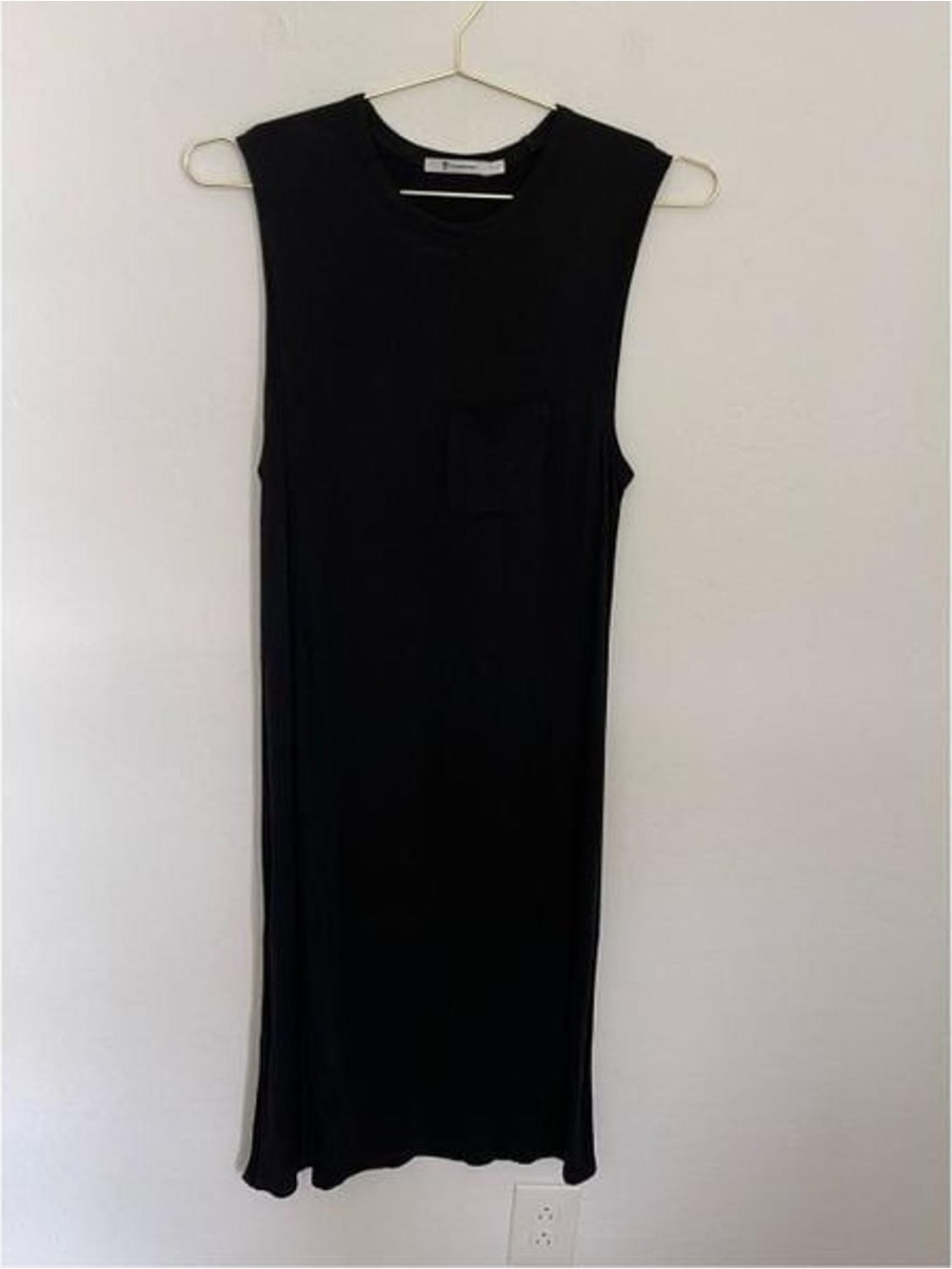 T by Alexander Wang Black Midi Dress